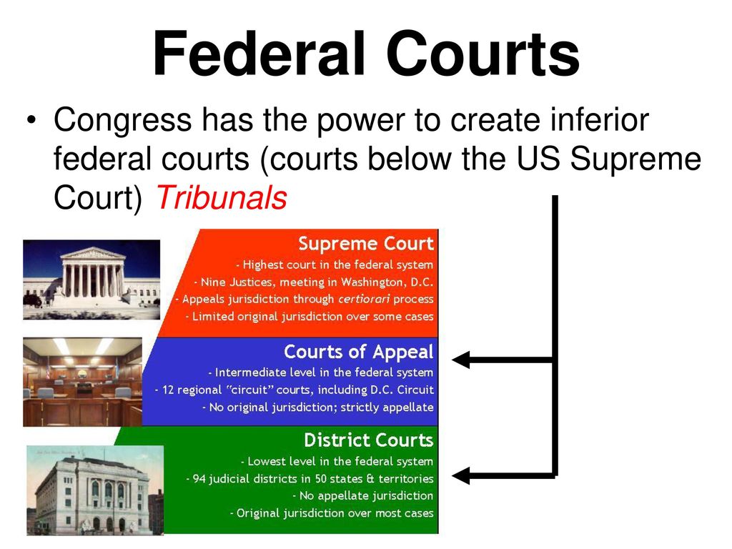 Who has the power clearance to create inferior courts